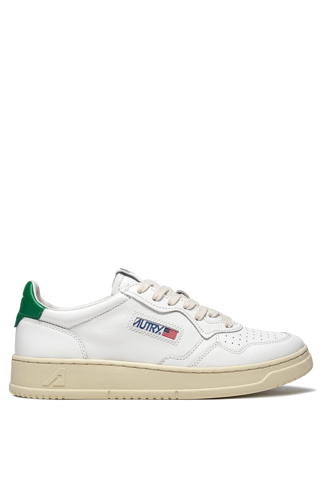 Autry Sneakers Medalist 01 Low Leather White Green LL20