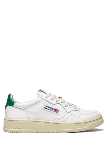 Autry Sneakers Medalist 01 Low Leather White Green LL20