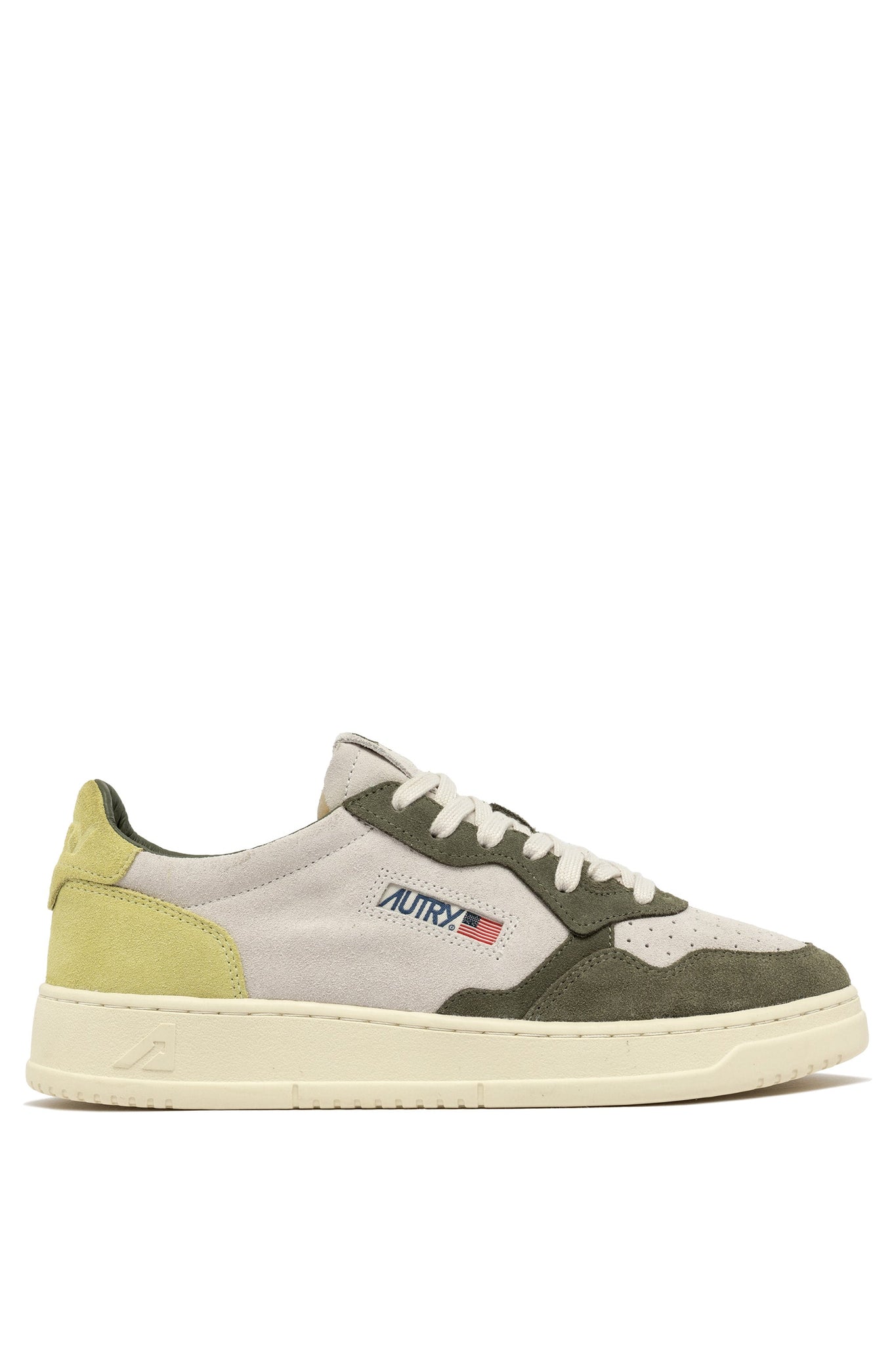 Autry Sneakers Medalist 01 Low Leather Suede Lemon TS05