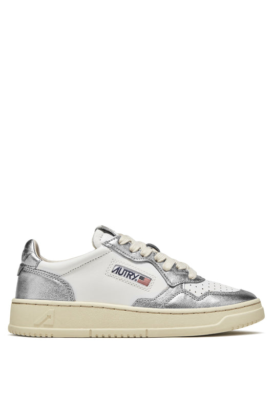 Autry Sneakers Medalist 01 Low Leather Silver WB18