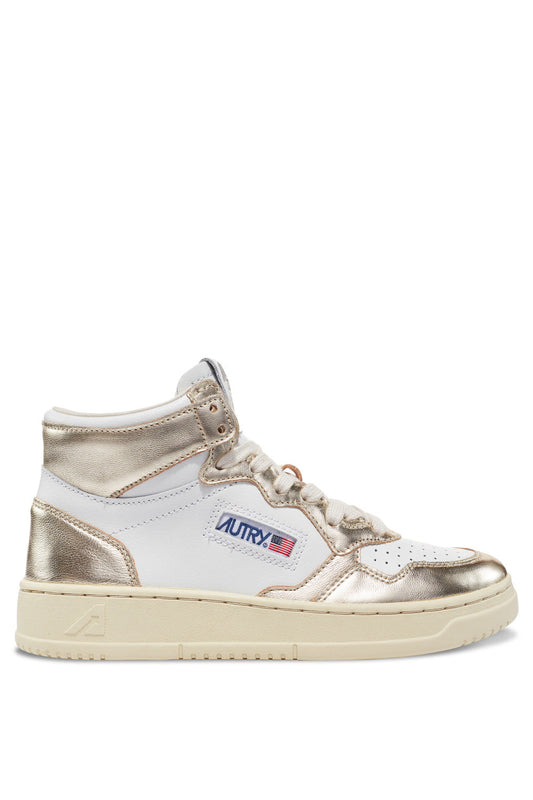 Autry Sneakers Medalist 01 Mid Leather Platinum WB16